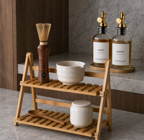 Bamboo Coffee and Matcha Bar Organiser